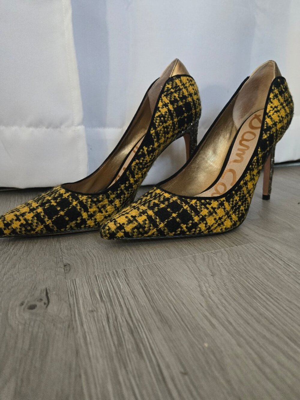 Black & yellow Sam Edelman heels